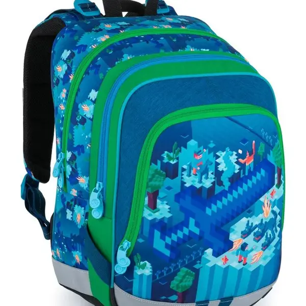 Školní batoh Bagmaster Alfa 21 B Blue/green