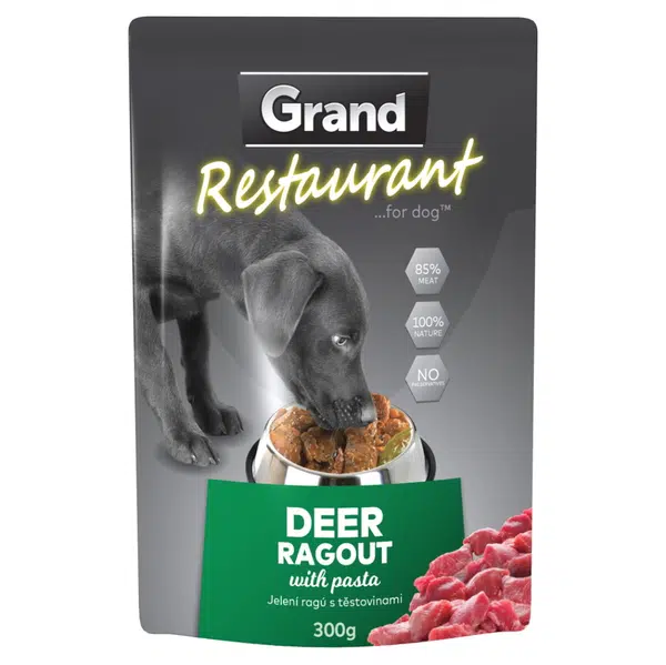 GRAND Restaurant jelení ragú kapsa pro psy 300 g