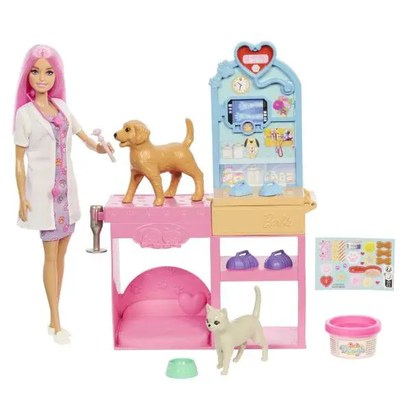 Mattel Barbie veterinářka a herní set, JFX93