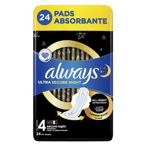 ALWAYS Ultra Hygienické Vložky Secure Night (vel. 4) s křidélky
