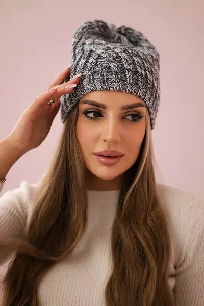 Kesi Čapica s fleece Merry K225 šedá+grafit
