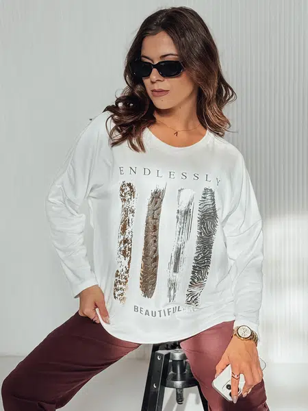 Bluzka damska oversize MODEZINE biała Dstreet