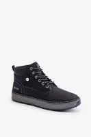 Lace-up men's ankle boots Big Star Hi-Poly System black