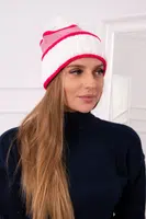 Women's Cap Kinga K297 White + Neon Pink + Dark Pink