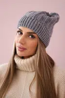 Kesi Čapica s fleece Anna K238 tmavošedý