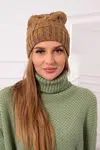 Kesi Čapica s fleece Dolores K303 horčica+hnedá