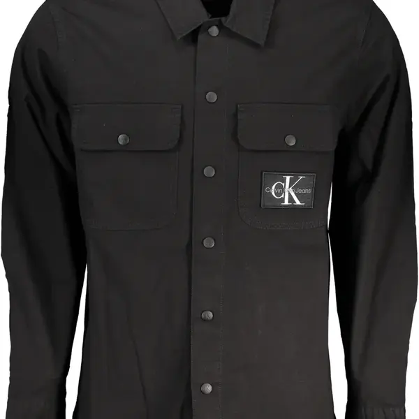 CALVIN KLEIN MEN'S BLACK LONG SLEEVE SHIRT