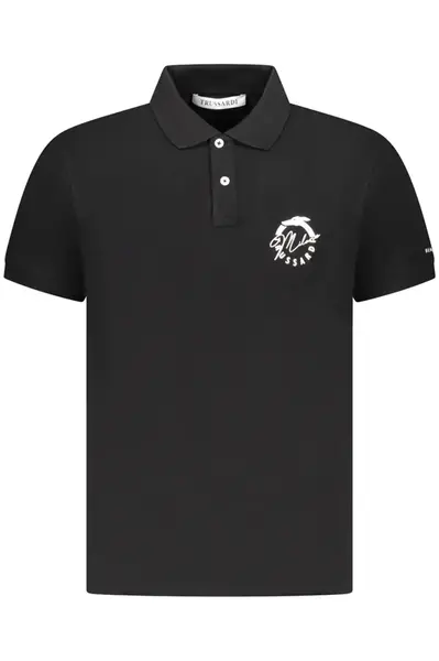 Pánske čierne polo tričko Trussardi