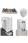 44103 Dewberry Travel Shoe Bag with 6 Compartments-GREY