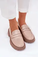 Boto Dámske Lakované Mokasíny So Zdobením Béžové Nallae