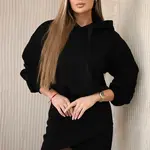 Insulated dress with a clutch bottom black