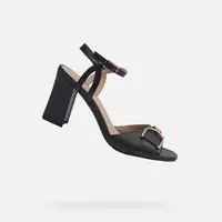 Black women's sandals Geox New Eraklia 80 - Women's