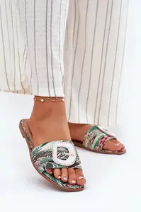 Boto Plátené dámske sandále s ozdobnou sponou multikolor Clariola