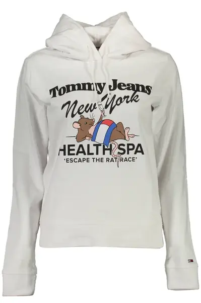 Biela mikina Tommy Hilfiger s kapucňou