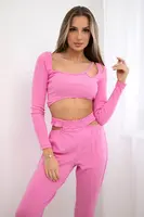 Set with blouse top - light pink