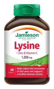 JAMIESON Lysin 1000 mg se zinkem a vitamín C 60 tablet