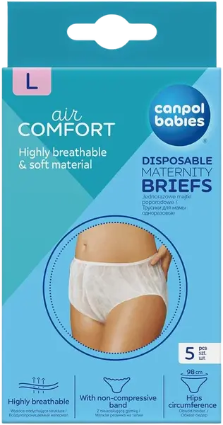CANPOL BABIES Jednorázové mateřské kalhotky L 5 ks