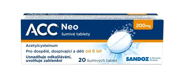ACC ® NEO 200 mg šumivé 20 tablet 20 šumivých tablet
