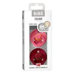 BIBS Colour Dudlíky z přírodního kaučuku - velikost 1, Coral/Ruby 2 ks