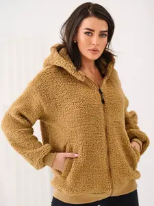 Dámská mikina na zip camel