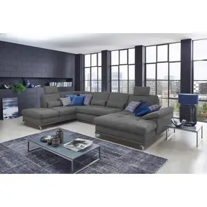 Sit & More SEDACÍ SOUPRAVA, textil, šedá