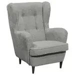 MID.YOU KŘESLO UŠÁK, textil, světle šedá