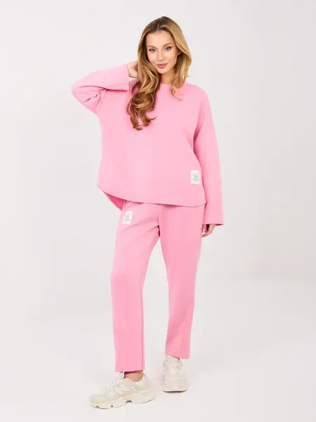 Růžová tepláková souprava