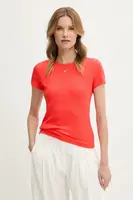 Tričko Tommy Jeans oranžová barva, DW0DW17383