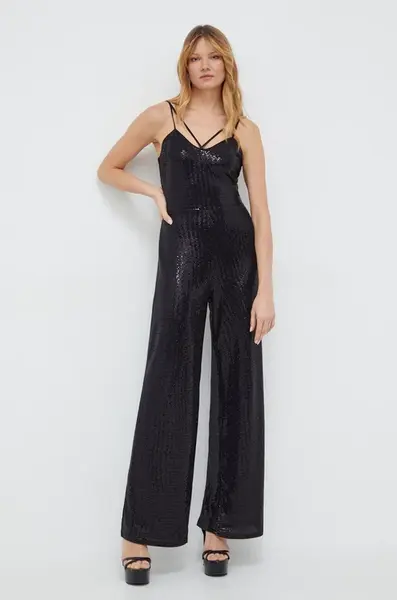 Overal Guess FIARRA černá barva, s kulatým průkrčníkem, W4RD11 KBJG0