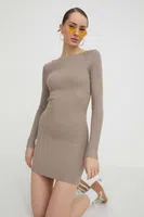 Šaty Abercrombie & Fitch hnědá barva, mini