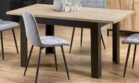 HALMAR Jídelní rozkládací stůl BAGIO 120-160/80 cm dub artisan/černý