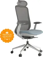 MERCURY Ergonomická kancelářská židle BESSEL šedý plast, modrá
