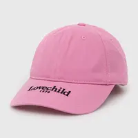 Bavlněná baseballová čepice Lovechild růžová barva, s potiskem