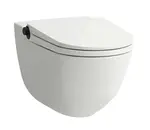 Laufen Cleanet Riva - Elektronický bidet s keramikou, závesný, Rimless, SoftClose, LCC, biela/matná čierna H8206914040001