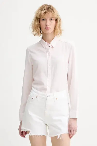 Košile s příměsí lnu Levi's NEW CLASSIC FIT BW