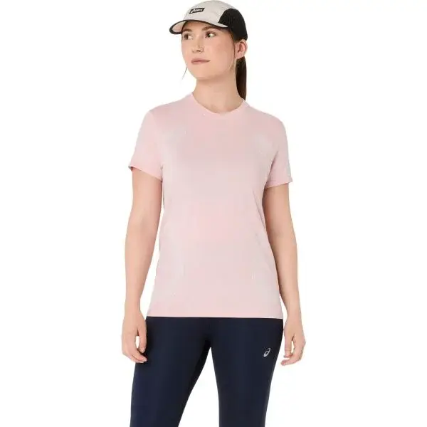 ASICS ROAD SEAMLESS SS TOP Dámské sportovní triko, růžová, velikost