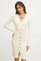 Šaty Karl Lagerfeld Jeans béžová barva, midi, A1W13039