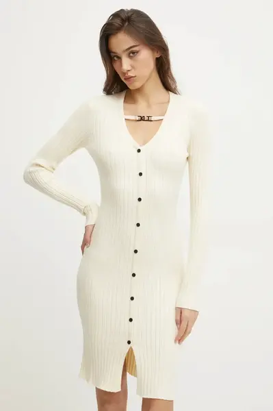 Šaty Karl Lagerfeld Jeans béžová barva, midi, A1W13039