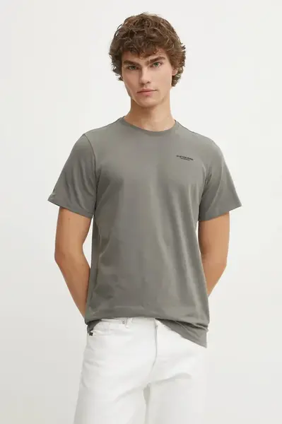 Tričko G-Star Slim base šedá barva, D19070-C723