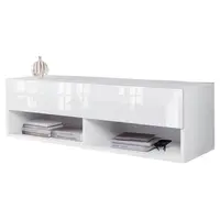 P & B NÍZKÁ KOMODA, vysoce lesklá bílá, 100/30/31 cm