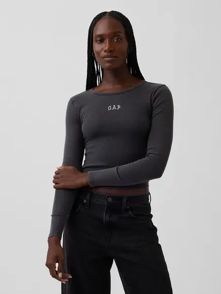 GAP žebrované tričko s logem