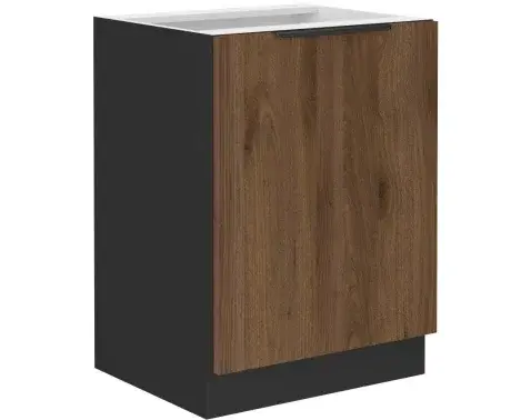 Dolná kuchynská skrinka Monza, 60 cm, orech/čierna%