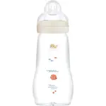 MAM Feel Good Glass Baby Bottle antikoliková sklenená fľaša 2m+ Beige 260 ml