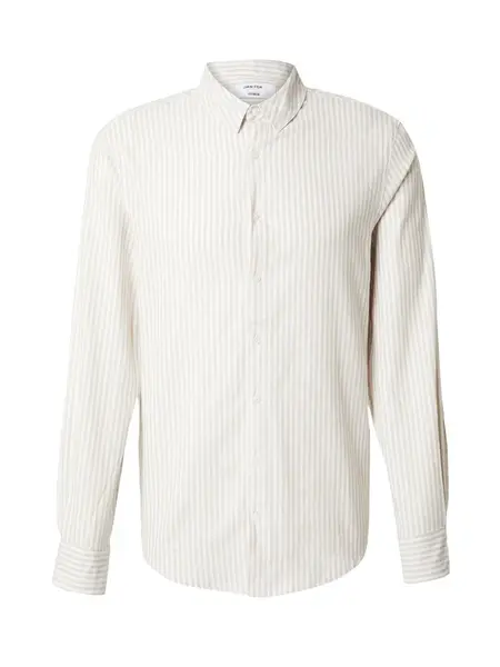 DAN FOX APPAREL Košeľa 'René'  farba ťavej srsti / biela