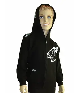 R-spekt dětská mikina zipová s kapucí carper kids black - 11-12 let