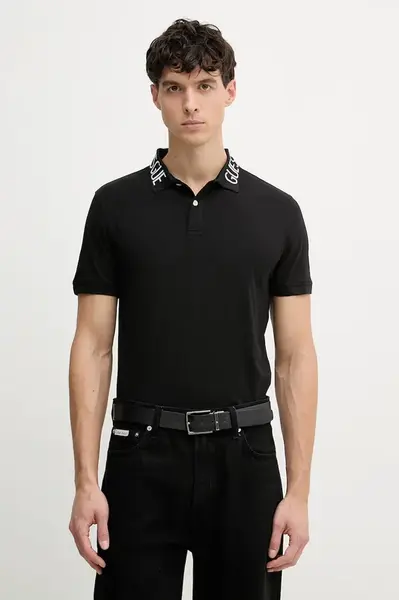 Guess polo tričko pánske bavlnené s elastanom NOLAN