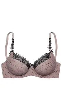 NUANCE Podprsenka  tmavošedá / čierna