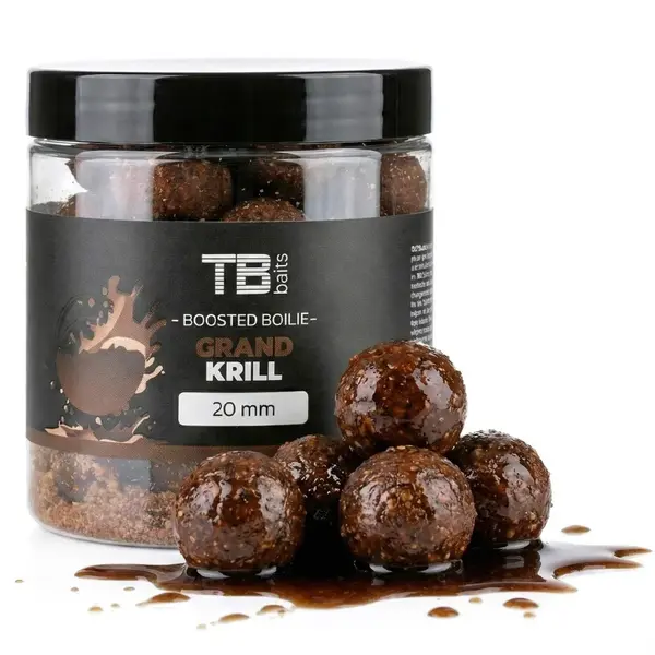 Tb baits boosterované boilie grand krill 120 g - 16 mm