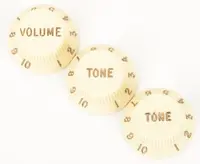 Fender Stratocaster Knobs, Aged White