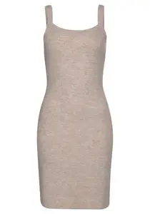 LASCANA Pletené šaty  béžová